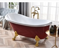 Baignoire moderne personnalisée indépendante Baignoire en acrylique pour une personne adulte Baignoire profonde Salle de bains luxueuse au design luxueux