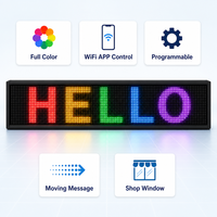 Letrero LED P10 a Todo Color con Control por WiFi y Aplicación, Tablero de Mensajes Programable para Escaparates de Tiendas