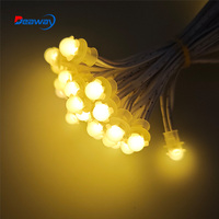 50 pièces de modules lumineux LED numériques RGB de Noël étanches IP67 9mm DC 12V, guirlande lumineuse LED pour aménagement paysager en PVC
