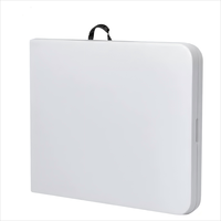 Table pliante rectangulaire en plastique au design moderne pour événements extérieurs, repas et hôtels