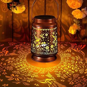 Lanterne solaire LED en fer en forme de colibri et de cheval, lumière blanc chaud, pour extérieur, cour, résistante au vent, indice IP65, certifiée ROHS, pour l'aménagement de jardins - Product Image 3