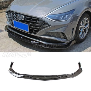 For Hyundai 10th Gen Sonata Car Front Bumper <b>Lip</b> Splitter Diffuser Body Kit <b>Gloss</b> Black Bumper Protector Modification Part - Product Image 5