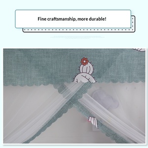 Mosquitera para Dormitorio Estudiantil, Camas Literas para Dormitorio Universitario, 10m 12m, Individual, Estilo Instagram, Modelo A24C, Diseño Floral de Oso, Venta al por Mayor - Product Image 4