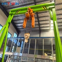 Mini-grue portique sans fil certifiée CE HNTIWIN, 5-10 tonnes, portable, pour atelier et entrepôt