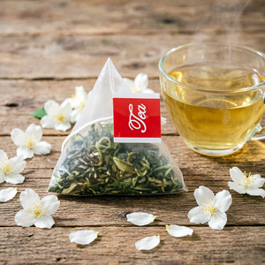 Bolsitas de Té de Jazmín Portátiles, Té de Jazmín Aromático Tradicional <span class=keywords><strong>Chino</strong></span>, Fresco y Suave, 2g*300 Bolsitas, Té Verde de Jazmín en Bolsitas Piramidales - Product Image 1