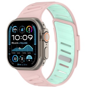 Correa deportiva de silicona a cuadros de dos tonos para Apple Watch Series 10 42mm 46mm para IWatch 9 8 <span class=keywords><strong>7</strong></span> 6 5 41mm 45mm correa de repuesto - Product Image 6