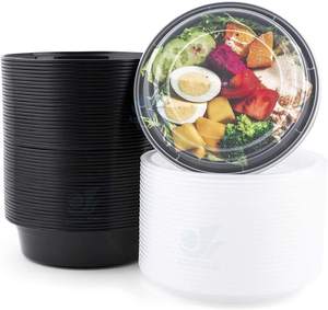 16Oz 24Oz 32Oz Nhựa Vòng Dùng Một Lần Thực Phẩm <span class=keywords><strong>Container</strong></span> Với Leak-Proof Nắp Bằng Lò Vi Bằng Lò Vi N Bát Cho Bữa Trưa - Product Image 1