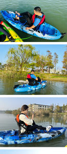 13.8ft trois sections double <span class=keywords><strong>2</strong></span> personnes détachable facile à épisser, transport pratique pêche hélice pédale <span class=keywords><strong>Kayak</strong></span> - Product Image 6