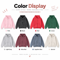 Sweat à capuche zippé en molleton épais avec logo personnalisé GH, style vintage américain, chaud, grande taille, veste d'automne et d'hiver pour homme