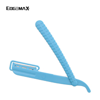 Rasoir jetable pliable avec lames en acier inoxydable pour hommes, personnalisable (marque et couleur), idéal pour les salons de coiffure et les voyages
