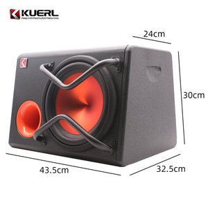 ซับวูฟเฟอร์ติดรถยนต์ KUERL ขนาด 10 นิ้ว 12V 4 โอห์ม กำลังขับสูง พร้อมกรวยสีส้มและดีไซน์แบบพอร์ต - Product Image 2