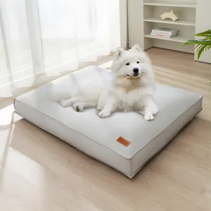 Customized Soft Memory Foam Calming Pet Bed Large Small Cat Dog Orthopedic Pad Mat Removable Washable Cover Anti Slip Bottom