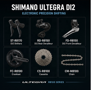 Vélo de route aérodynamique entièrement en carbone avec groupe complet SHI | Groupe de transmission MANO 12 vitesses, cadre léger 7,5 kg pour l'entraînement professionnel aux courses sur route - Product Image 3