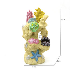 Aquarium Koraal Decoratie Hars Aquarium Verbergt Berggrot <span class=keywords><strong>Betta</strong></span> Vissen Schuilplaats Rots Koraalrif Ornament - Product Image 5