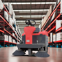 C125 électrique Ride-On Floor Sweeper City Streets High Trafficability Noyau de moteur de batterie de nettoyage à bas prix inclus