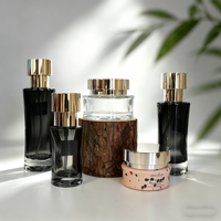 Flacon pompe en verre givré doré 30ml 120ml pour emballage cosmétique – Idéal pour lotions, sprays, crèmes, toniques et sérums