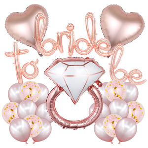 Set de Globos para Despedida de Soltera, Decoración con Anillo de Diamantes para Futura Novia - Product Image 3