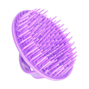 Cepillo de limpieza para la cabeza, portátil, redondo, de plástico PP, impermeable, para adultos, para peluquería, uso en baño, en seco y húmedo - Product Image 1