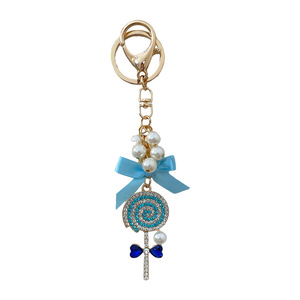 Pendentif scintillant en forme de nœud avec strass et perles, porte-clés mignon pour <span class=keywords><strong>sac</strong></span> à <span class=keywords><strong>main</strong></span> <span class=keywords><strong>femme</strong></span> - Product Image 5