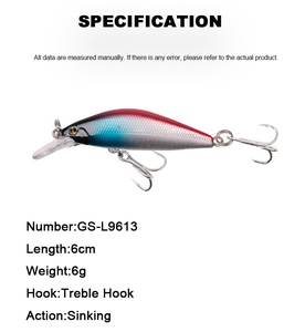 Guosong en stock hundimiento Flydiver <span class=keywords><strong>agua</strong></span> <span class=keywords><strong>salada</strong></span> que hace suministros ojos 3D Señuelos de Pesca cebos artificiales - Product Image 2