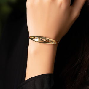 กำไลข้อมือแฟชั่น สแตนเลสสตีล 316L ชุบทอง PVD ทนทาน เป็นมิตรต่อสิ่งแวดล้อม - Product Image 3