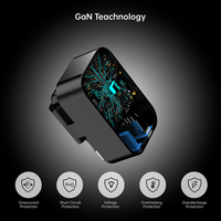 Tommox 30W GaN Hızlı PD 3.0 USB C Güçlü Mobil Şarj Cihazı Adaptörü QC3.0 Çift Portlu Katlanabilir EU KR GaN Duvar Şarj Cihazı Telefon Seyahati İçin