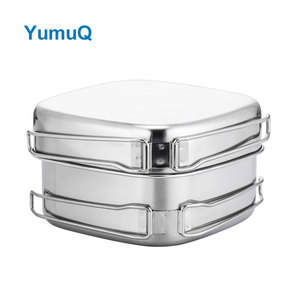 YumuQ Camping Cookware Mess Kit Accesorios de acero inoxidable Utensilio de cocina y juego de cocina al aire libre - Product Image 2