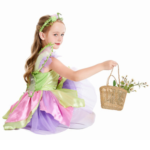Costume da Gioco XJ - Ali di Farfalla per Halloween - Vestito da Principessa - Costume da Fata Rosa per <span class=keywords><strong>Bambine</strong></span> per Spettacoli Teatrali - Product Image 3