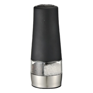 Molinillo de Pimienta Eléctrico de Acero Inoxidable, Forma Cilíndrica, con Cuerpo Transparente y Tapa de Plástico para Uso en la Cocina - Product Image 2
