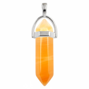 Pendentif colonne hexagonale en cristal de pierre naturelle de bohème américain européen Collier pendule d'<span class=keywords><strong>esprit</strong></span> en forme de balle à double pointe - Product Image 6