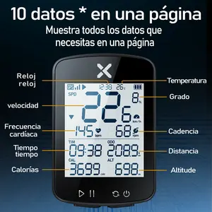 Ordinateur de vélo GPS sans fil avec écran LCD, étanche, écran de 2,2 pouces, autonomie de 33 à 40 heures, connectivité ANT pour cyclistes - Product Image 3