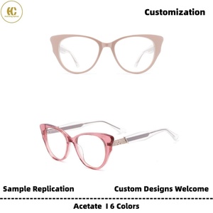 Personnalisation <span class=keywords><strong>de</strong></span> lunettes optiques <span class=keywords><strong>en</strong></span> acétate haut <span class=keywords><strong>de</strong></span> gamme, lunettes <span class=keywords><strong>de</strong></span> <span class=keywords><strong>vue</strong></span> tendance, montures légères à monture complète pour un usage quotidien, OEM/ODM - Product Image 1