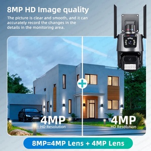 Yoosee Icsee <b>4K</b> 8MP Wifi IP Dual Lens Outdoor Waterproof 360 Human Detect Video Surveillance CCTV <b>Security</b> Protection PTZ <b>Camera</b> - Product Image 5