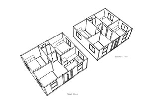 Casas Prefabricadas Grandes Expandibles de 3, 4 Cuartos, 3 Baños, 2 Pisos, 2-5 Dormitorios - Product Image 2