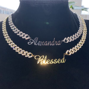 Top Icy Unico di Disegno Della Farfalla Del Rhinestone Choker <span class=keywords><strong>Con</strong></span> Personalizzati <span class=keywords><strong>Nome</strong></span> Pendenti Instagram Pendente Della Collana Lettera Iniziale - Product Image 4