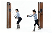 TBFIT Appareil de Musculation Numérique Intelligent Mural pour la Maison, Machine à Câbles à Double Moteur, Résistance 100 kg, Équipement de Fitness