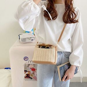 Wholesale Summer Fashion <b>Hand</b> Bag Leisure Holiday One Shoulder Cross Beach Bag pp Straw Purses Lady Girl <b>Mini</b> Clutch Bag - Product Image 4