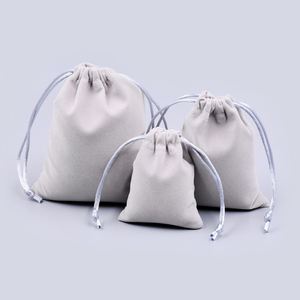 Wholesale Blue <b>Black</b> Red Drawstring Velvet <b>Cloth</b> Bag Jewelry Storage Bag Custom Logo Velvet <b>Cloth</b> Gift Packaging Drawstring Bag - Product Image 2