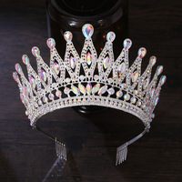 Miss World Alliage Reine Couronne Chapeaux Mariée Cheveux Accessoires Beauté Pageant Couronne Avec Peignes pour Champion