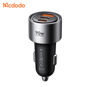 Caricabatterie da auto Mcdodo 311 90W 2C1A - Doppia ricarica rapida USB-C da 45W, supporta <span class=keywords><strong>SFC</strong></span> 2.0, in metallo con protezione da sovraccalore per i viaggi - Product Image 1