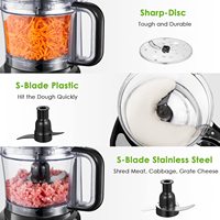 Hachoir à légumes avec bol, ustensile de cuisine, mixeur pour Shakes, grattoir, 600W