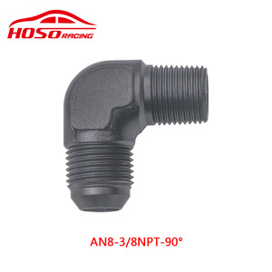 Conector de Tubería de Aceite de Ángulo Recto Forjado en Aleación de Aluminio AN, de 4AN a 12AN NPT Macho, Accesorio de Modificación Automotriz - Product Image 2