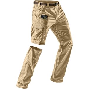 Tesla Gears Men's Convertible <b>Cargo</b> <b>Pants</b> Water Resistant Zip Off Hiking Outdoor Work <b>Pants</b> Lightweight <b>Stretch</b> Canvas - Product Image 1