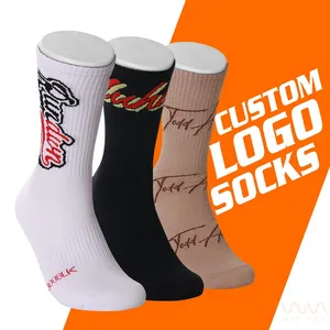 I nuovi prodotti progettano il tuo Logo calzino sportivo calzini personalizzati per allenamento atletico con Logo sportivo Unisex calzini Unisex