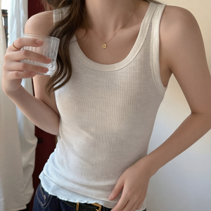 Canotta Estiva da Donna 2026 Nuovo Stile a Costine Vestibilità Slim che Copre il Grasso Laterale e delle Ascelle, Base per Stratificazione e Indossabile Anche da Esterno - Product Image 3