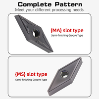 Plaquettes en carbure cémenté VNMG160408-MS YZ5018 pour outils de tournage CNC utilisés dans l'usinage de l'acier