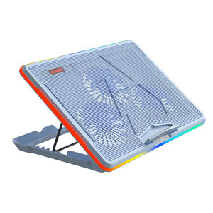 Enfriador de Portátil Ajazz ANC160 con Dos Ventiladores, Ángulo Ajustable, Iluminación Colorida, Base de Enfriamiento de Plástico para Portátil - Product Image 3