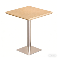 Ensemble table et chaises de salle à manger en acier inoxydable commercial et bois massif, écologique, pour café/thé au lait/dessert/gâteau
