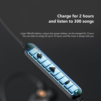 Meilleures ventes : Écouteurs sans fil Bluetooth HD pour appels et musique HiFi, longue autonomie, étanches, pour le sport, avec tour de cou
