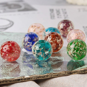 Круглые хрустальные бусины 10 мм с позолоченным семенем - Product Image 5